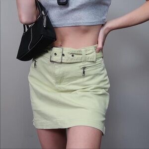 Vintage belted mini skort
